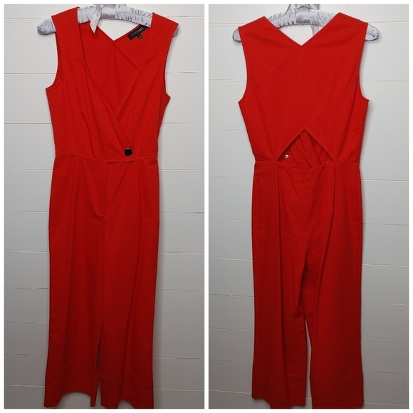 INTERMIX Red Magnolia jumpsuit size 2 - Picture 2 of 16